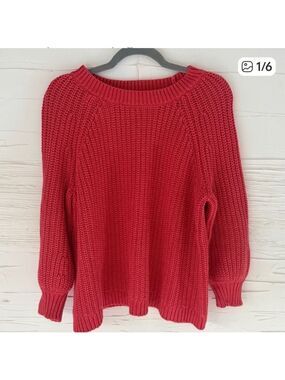 303. Aerie Cozy Chunky Knit Coral Sweater. S25